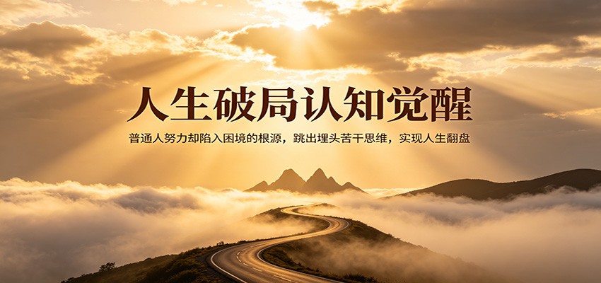 人生破局认知觉醒，普通人努力却陷入困境的根源，跳出埋头苦干思维，实现人生翻盘-海之城短剧项目