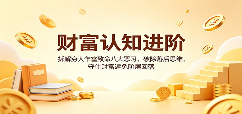 财富认知进阶：拆解穷人乍富致命八大恶习，破除落后思维，守住财富避免阶层回落-海之城短剧项目
