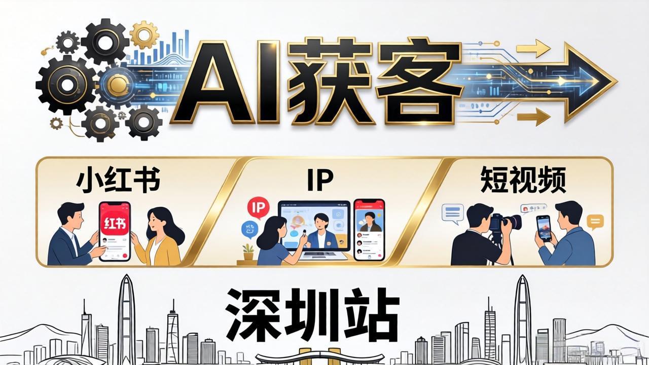 2026AI获客大课深圳站：4月17日-19日3天2夜拆透小红书+IP+短视频，老板操盘手必来-海之城短剧项目