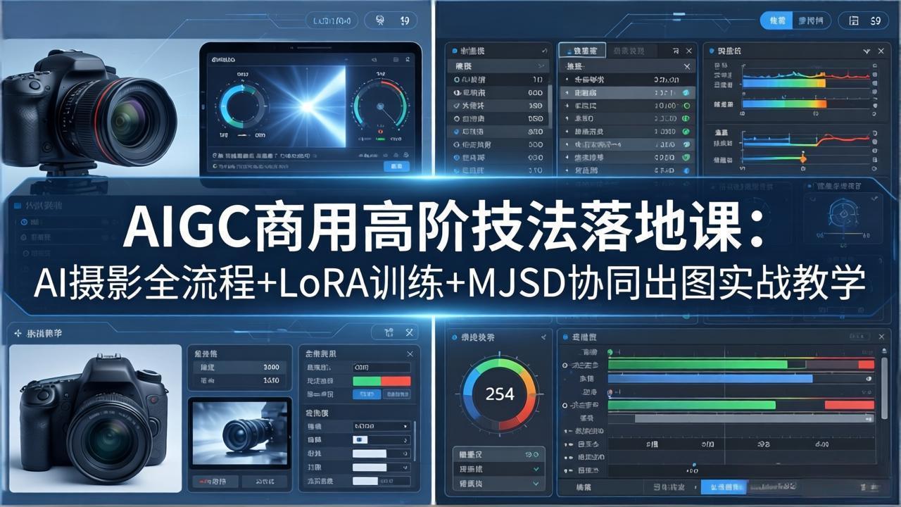 AIGC商用高阶技法落地课：AI摄影全流程+LoRA训练+MJSD协同出图实战教学-海之城短剧项目