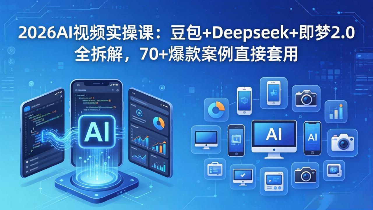 2026AI视频实操课：豆包+Deepseek+即梦2.0全拆解，70+爆款案例直接套用-海之城短剧项目