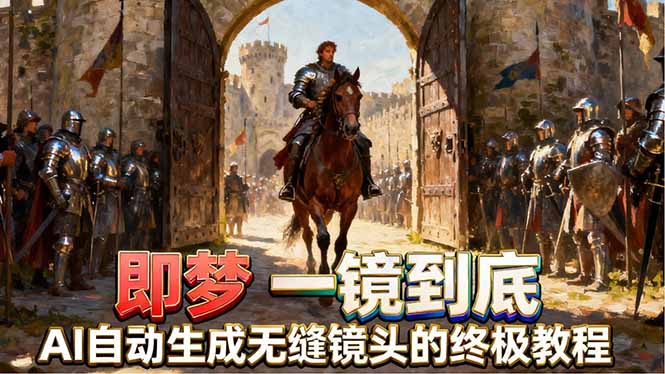 即梦AI一镜到底终极教程，智能补帧+运镜技巧，AI自动生成无缝丝滑长镜头高效出片-海之城短剧项目