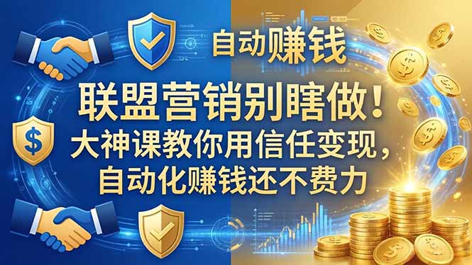 联盟营销别瞎做！大神课教你用信任变现，自动化赚钱还不费力【原创双语字幕】-海之城短剧项目