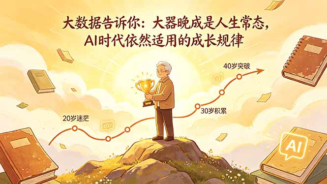 付费文章：大数据告诉你：大器晚成是人生常态，AI 时代依然适用的成长规律-海之城短剧项目