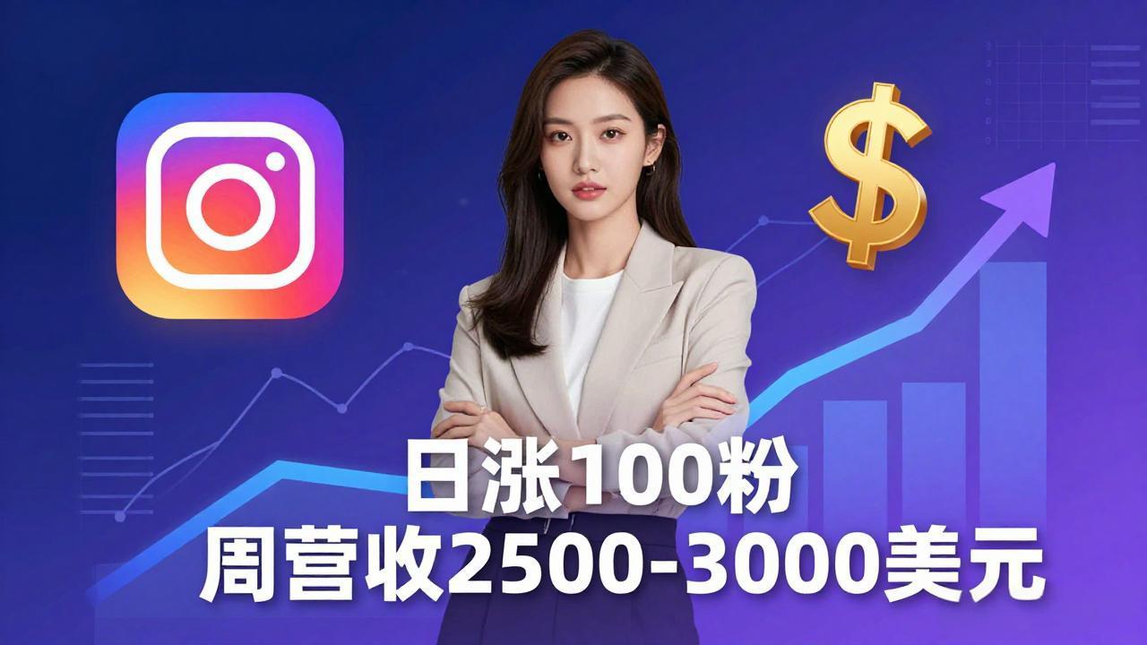 想做数字产品？Sheri亲授：日涨100粉、每周2500至3000美元的营收，Instagram躺着赚-海之城短剧项目