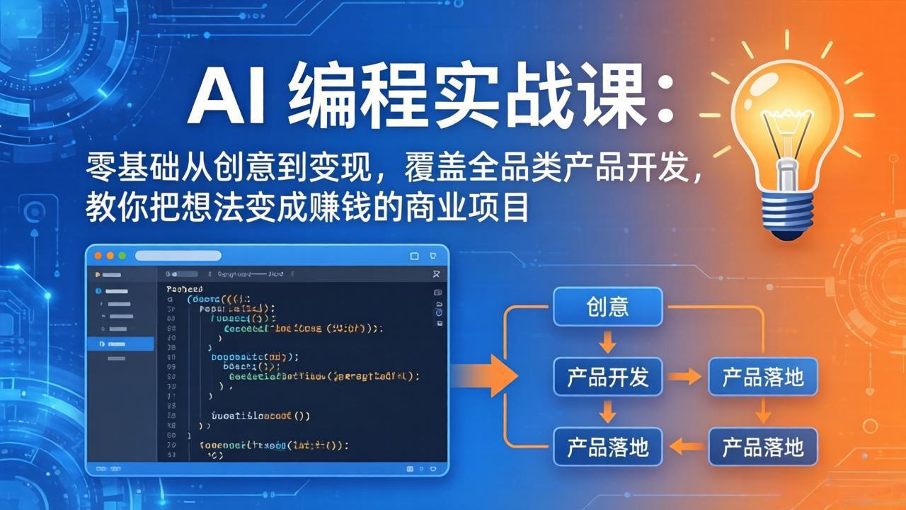 AI编程实战课-第三期-5月3更新：零基础从创意到变现，覆盖全品类产品开发，把想法变成赚钱项目-海之城短剧项目