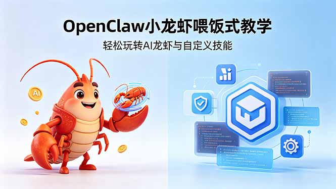 不用懂技术！OpenClaw小龙虾喂饭式教学，轻松玩转AI龙虾与自定义技能-海之城短剧项目