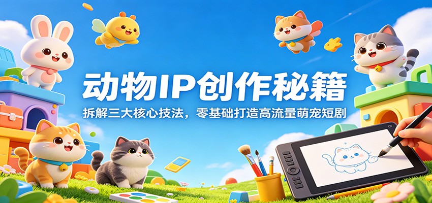 动物IP创作秘籍：拆解三大核心技法，零基础打造高流量萌宠短剧-海之城短剧项目