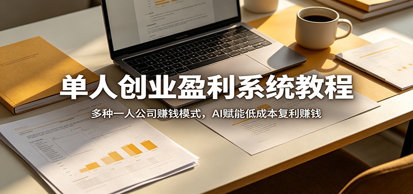 单人创业盈利系统教程：多种一人公司赚钱模式，AI赋能低成本复利赚钱-海之城短剧项目