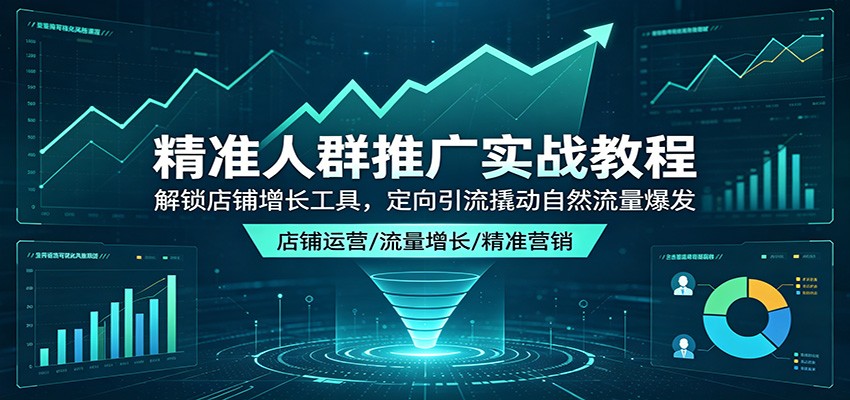 精准人群推广实战教程：解锁店铺增长工具，定向引流撬动自然流量爆发-海之城短剧项目