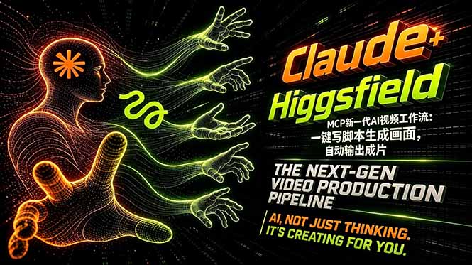 Claude+Higgsfield MCP新一代AI视频工作流：一键写脚本生成画面，自动输出成片-海之城短剧项目