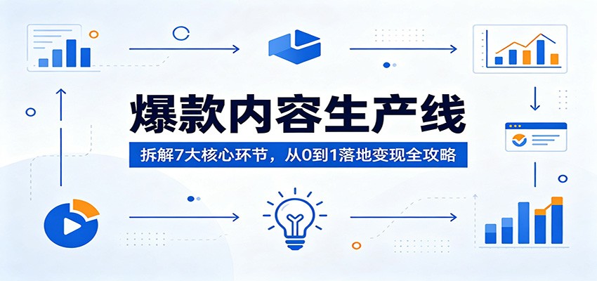 爆款内容生产线：拆解7大核心环节，从0到1落地变现全攻略-海之城短剧项目