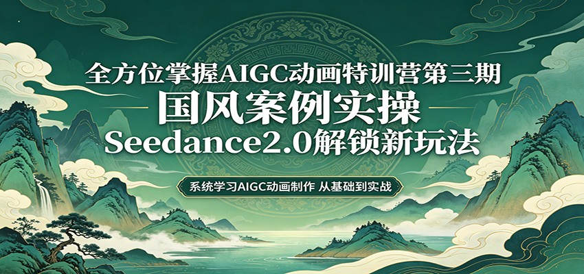 零基础AIGC动画精通第三期：国风案例实操，Seedance2.0解锁新玩法-海之城短剧项目