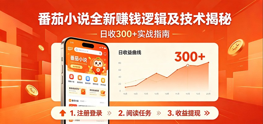 番茄小说全新赚钱逻辑及技术日收300+，小白新书皆可做！无脑赚就行了！-海之城短剧项目
