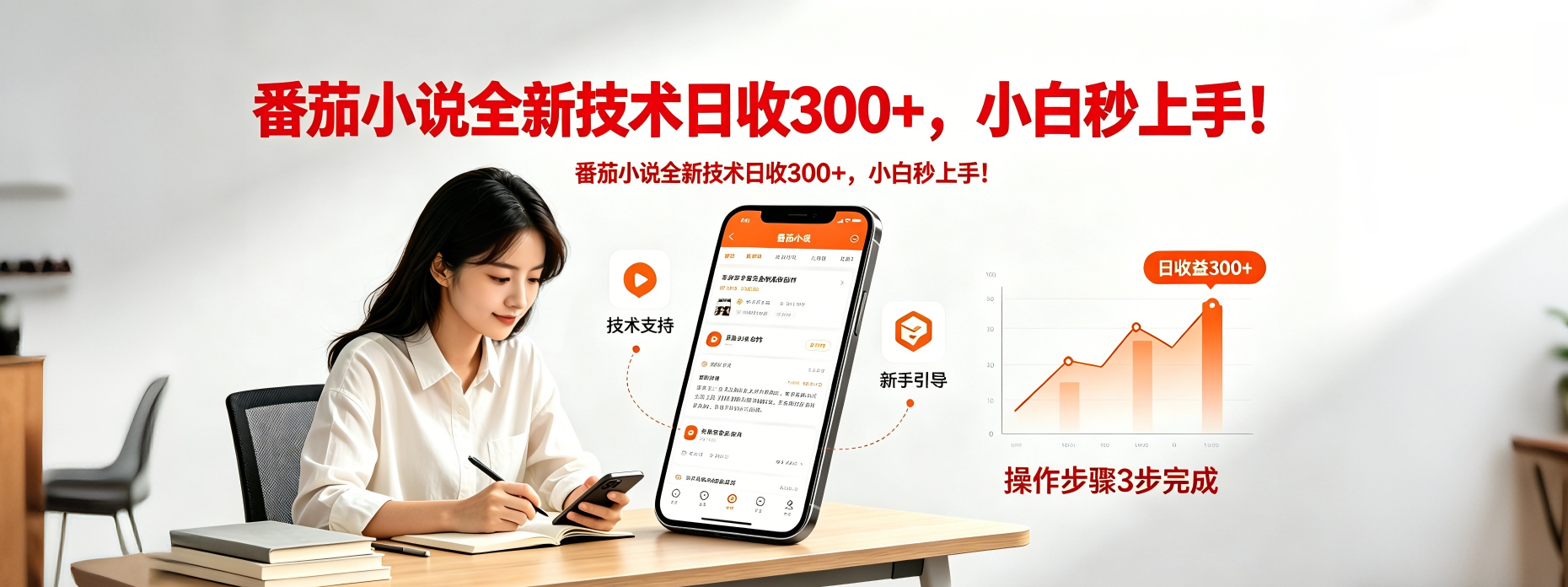番茄小说全新技术全新玩法！无脑日收300+-海之城短剧项目