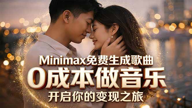 Minimax免费生成歌曲实测！0成本做音乐，说唱流行Lofi一键生成-海之城短剧项目