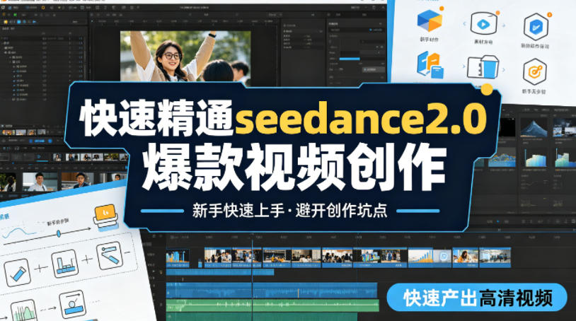 快速精通seedance2.0爆款视频创作，快速产出高清视频，避开大量创作坑点，新手也能快速上手-海之城短剧项目