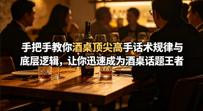 付费文章：手把手教你酒桌顶尖高手话术规律与底层逻辑，让你迅速成为酒桌话题王者(二十年全网独家经验分享)-海之城短剧项目