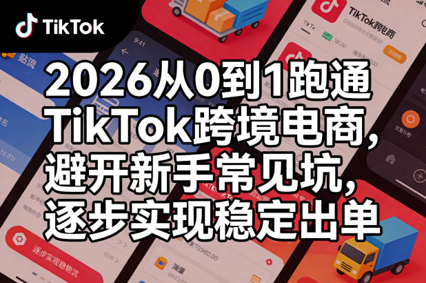 2026从0到1跑通TikTok跨境电商，避开新手常见坑，逐步实现稳定出单（更新0414）-海之城短剧项目