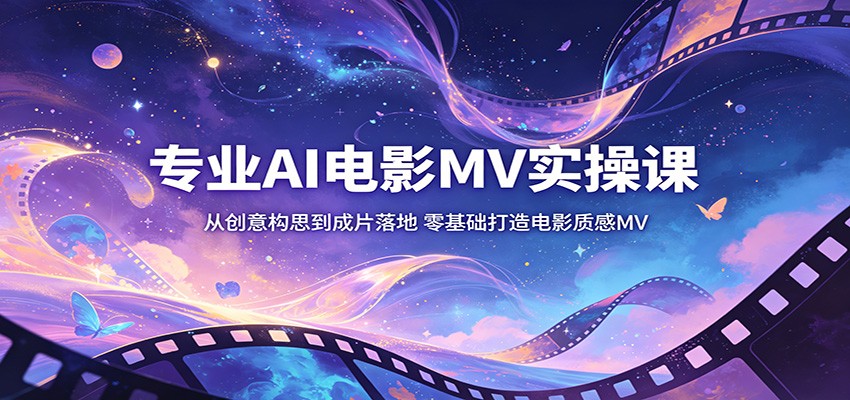 专业AI电影MV实操课：从创意构思到成片落地，零基础打造电影质感MV-海之城短剧项目