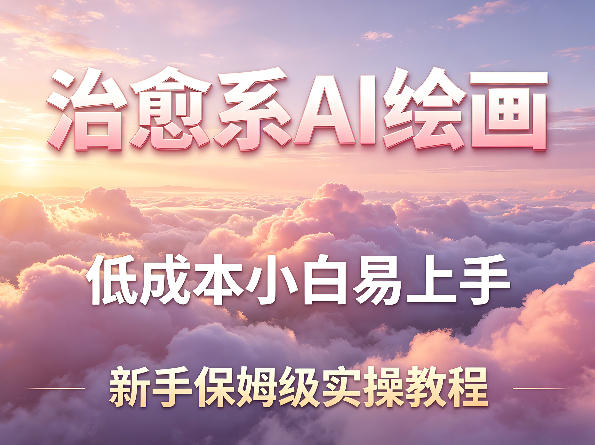 治愈系AI绘画提示词项目，低成本小白易上手，每天10分钟，新手保姆级实操教程-海之城短剧项目