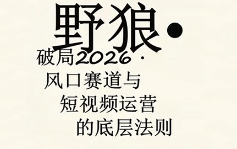 野狼团队·多平台实操运营课，覆盖AI口播、服装、好物、漫剪等热门玩法（更新4月）-海之城短剧项目