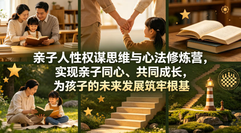 亲子人性权谋思维与心法修炼营，实现亲子同心、共同成长，为孩子的未来发展筑牢根基【音频】-海之城短剧项目