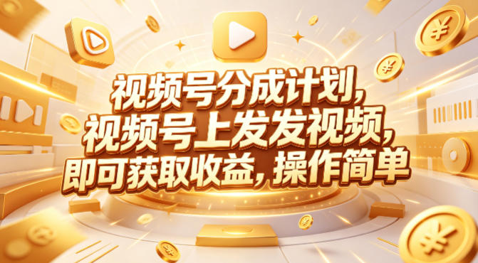 视频号分成计划，599元众筹的Red团队课程，视频号上发发视频，即可获取收益，操作简单-海之城短剧项目