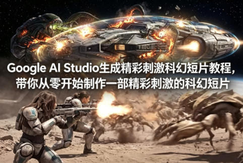 Google AI Studio生成精彩刺激科幻短片教程，带你从零开始制作一部精彩刺激的科幻短片【双语字幕】-海之城短剧项目
