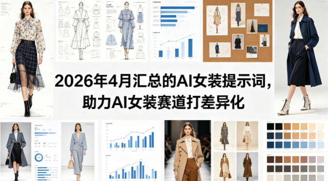 2026年4月汇总的AI女装提示词，助力AI女装赛道打差异化-海之城短剧项目