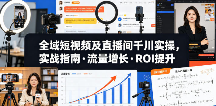 全域短视频及直播间千川实操，实战指南·流量增长·ROI提升-海之城短剧项目
