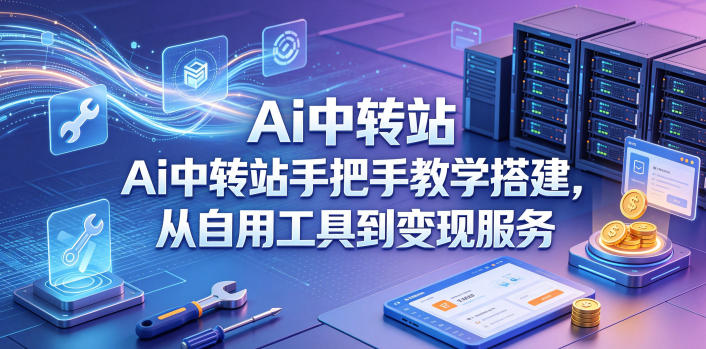 Ai中转站手把手教学搭建，从自用工具到变现服务-海之城短剧项目