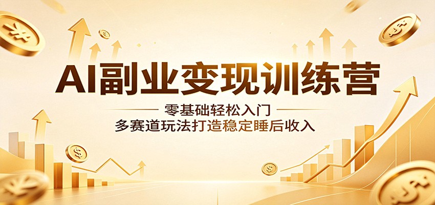 AI副业变现训练营：零基础轻松入门，多赛道玩法打造稳定睡后收入-海之城短剧项目