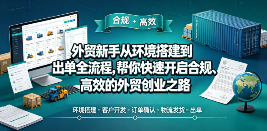外贸新手从环境搭建到出单全流程，帮你快速开启合规、高效的外贸创业之路-海之城短剧项目