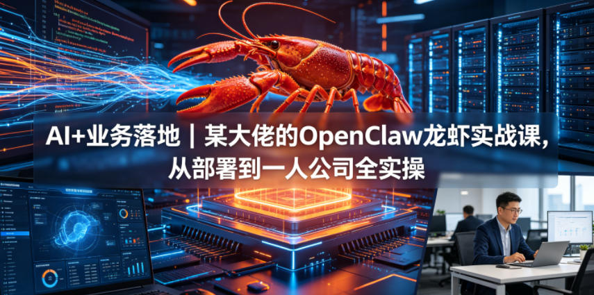 AI+业务落地｜某大佬的OpenClaw小龙虾实战课，从部署到一人公司全实操-海之城短剧项目