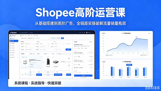 Shopee高阶运营课-2026年5月更新，从基础搭建到高阶广告，全链路实操破解流量销量瓶颈-海之城短剧项目