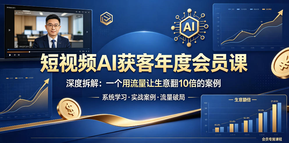 短视频AI获客年度会员课，深度拆解，一个用流量让生意翻10倍的案例-海之城短剧项目