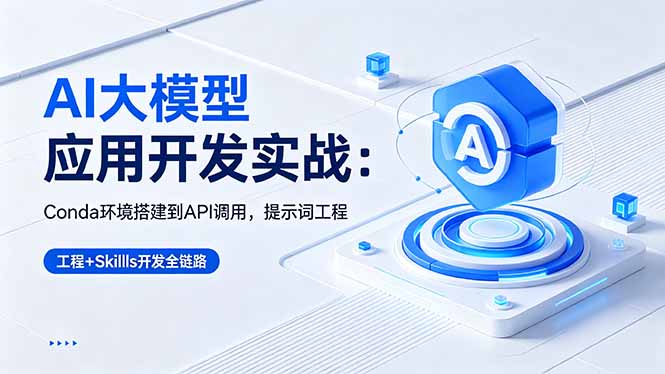 AI 大模型应用开发实战：Conda环境搭建到API调用，提示词工程+Skills开发全链路-海之城短剧项目