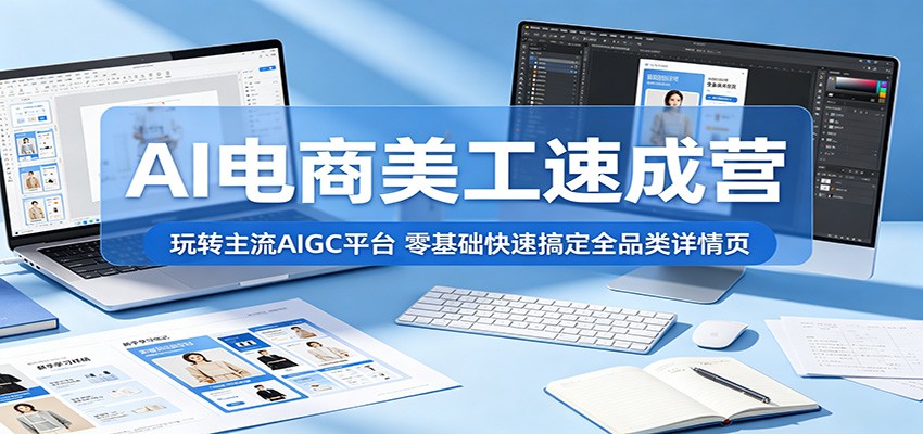 AI电商美工速成营：玩转主流AIGC平台，零基础快速搞定全品类详情页-海之城短剧项目