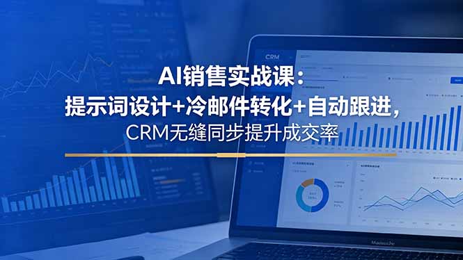 AI销售实战课：提示词设计+冷邮件转化+自动跟进，CRM无缝同步提升成交率-海之城短剧项目