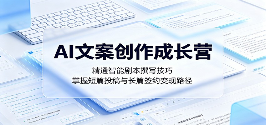 AI文案创作成长营：精通智能剧本撰写技巧，掌握短篇投稿与长篇签约变现路径-海之城短剧项目