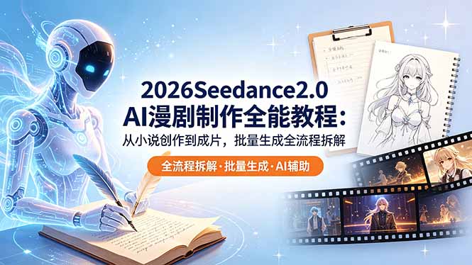 2026Seedance2.0 AI制作全能教程：从小说创作到成片，批量生成全流程拆解-海之城短剧项目