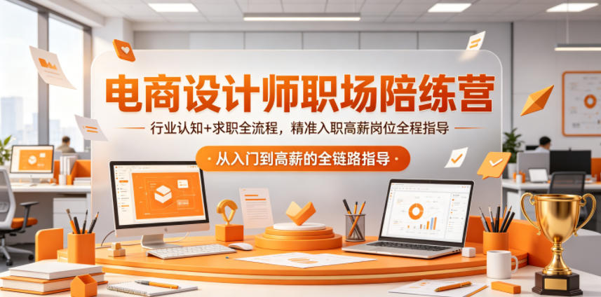 电商设计师职场陪练营，行业认知+求职全流程，精准入职高薪岗位全程指导-海之城短剧项目