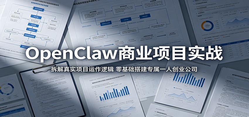 OpenClaw商业项目实战：拆解真实项目运作逻辑，零基础搭建专属一人创业公司-海之城短剧项目