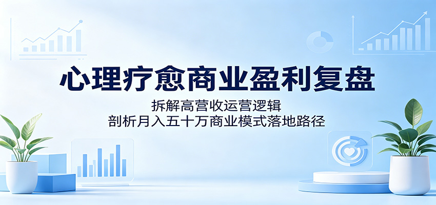 心理疗愈商业盈利复盘：拆解高营收运营逻辑，剖析月入五十万商业模式落地路径-海之城短剧项目