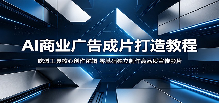 AI商业广告成片打造教程：吃透工具核心创作逻辑，零基础独立制作高品质宣传影片-海之城短剧项目