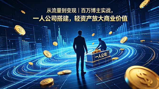 从流量到变现｜百万博主实战，一人公司搭建，轻资产放大商业价值-海之城短剧项目