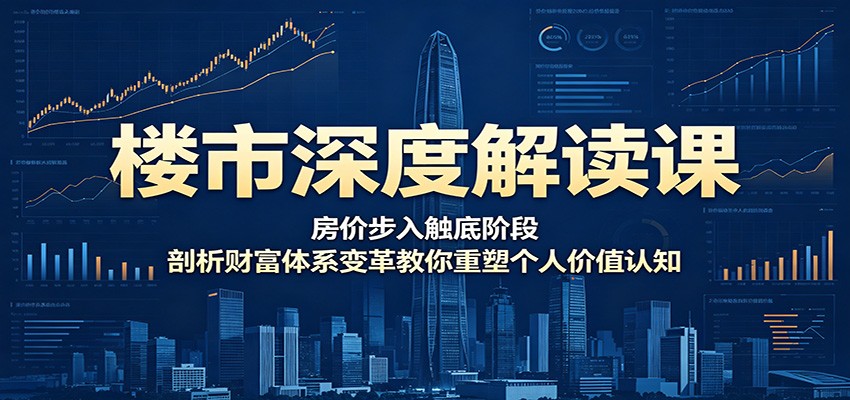 楼市深度解读课：房价步入触底阶段，剖析财富体系变革教你重塑个人价值认知-海之城短剧项目