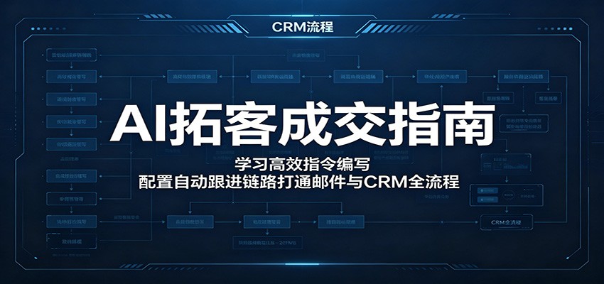 AI拓客成交指南：学习高效指令编写，配置自动跟进链路打通邮件与CRM全流程-海之城短剧项目