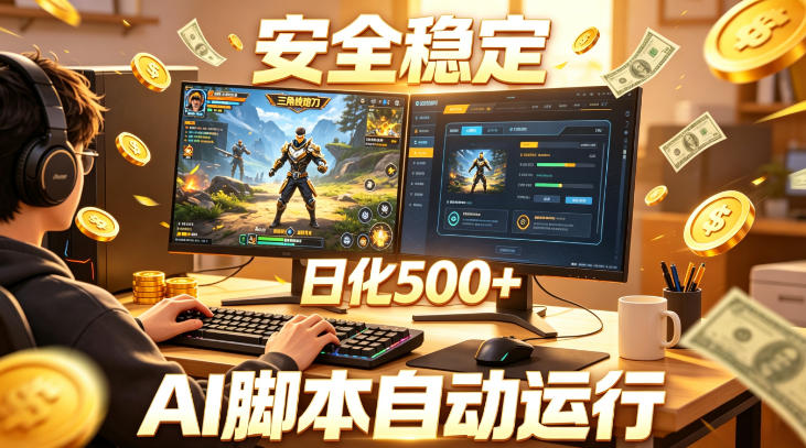 三角洲全自动挂G项目，AI脚本躺賺，日化500+，无需手动操作-海之城短剧项目